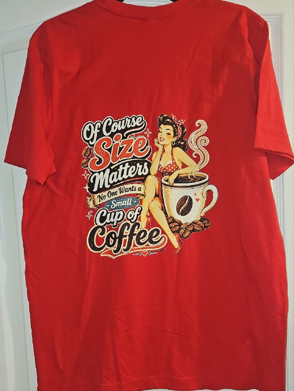 Graphic Shirt With Custom Coffee Print New